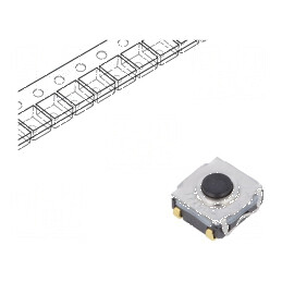 Microîntrerupător TACT SPST-NO 0,05A/32VDC SMT Poz: 2 | Electronic-mag.ro | Componente Electronice