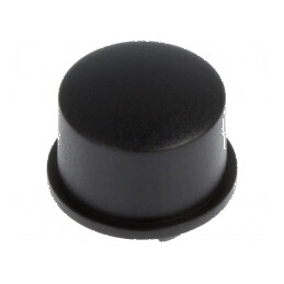 Tastă 5G rotundă neagră Ø12mm H: 6,7mm | Electronic-mag.ro | Componente Electronice