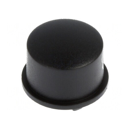 Tastă 5G rotundă neagră Ø12mm H: 6,7mm | Electronic-mag.ro | Componente Electronice