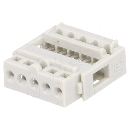 Conector IDC mufă mamă 5 PIN 2,54mm THT cositorit | Electronic-mag.ro | Componente Electronice