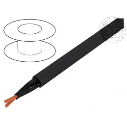 Cablu electric OZ-500-BK 2x0,5mm2 neecranat 300V, 500V cu litat negru | Electronic-mag.ro | Componente Electronice