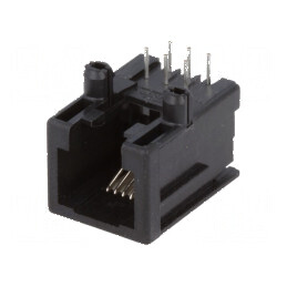 Conector RJ12 soclu 6 pini 6p6c THT | Electronic-mag.ro | Componente Electronice