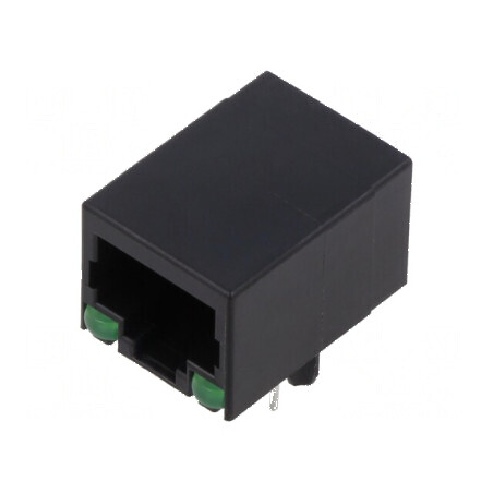 Conector RJ45 8p8c cu diodă LED THT | Electronic-mag.ro | Componente Electronice
