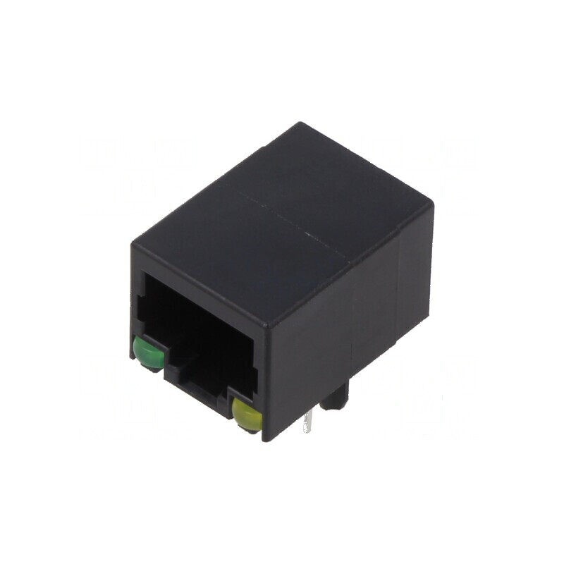 Conector RJ45 soclu PIN 8 cu diodă LED 8p8c THT | Electronic-mag.ro | Componente Electronice Conector RJ45 soclu PIN 8 cu diodă LED 8p8c THT | Electronic-mag.ro | Componente Electronice