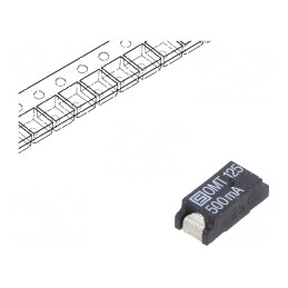 Siguranţă întârziere 500mA 125VAC 125VDC SMD cupru | Electronic-mag.ro | Componente Electronice