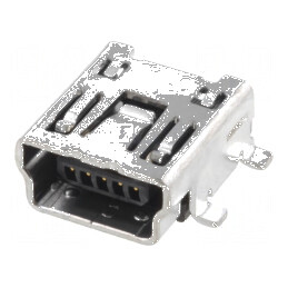 Conector USB B Mini Soclu SMT 5 PIN Orizontale | Electronic-mag.ro | Componente Electronice