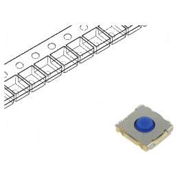 Microîntrerupător TACT SPST-NO 0,05A/24VDC SMT | Electronic-mag.ro | Componente Electronice