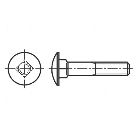 Şurub M8x80 Cap buton oțel inoxidabil A2 DIN 603 | Electronic-mag.ro | Componente Electronice