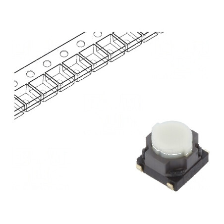 Microîntrerupător TACT SPST 0,02A/15VDC SMT Poz: 2 | Electronic-mag.ro | Componente Electronice
