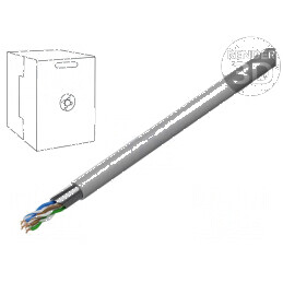 Cablu F/UTP 5e 4x2x0,5mm Cu PVC gri 305m Ø5,6mm | Electronic-mag.ro | Componente Electronice