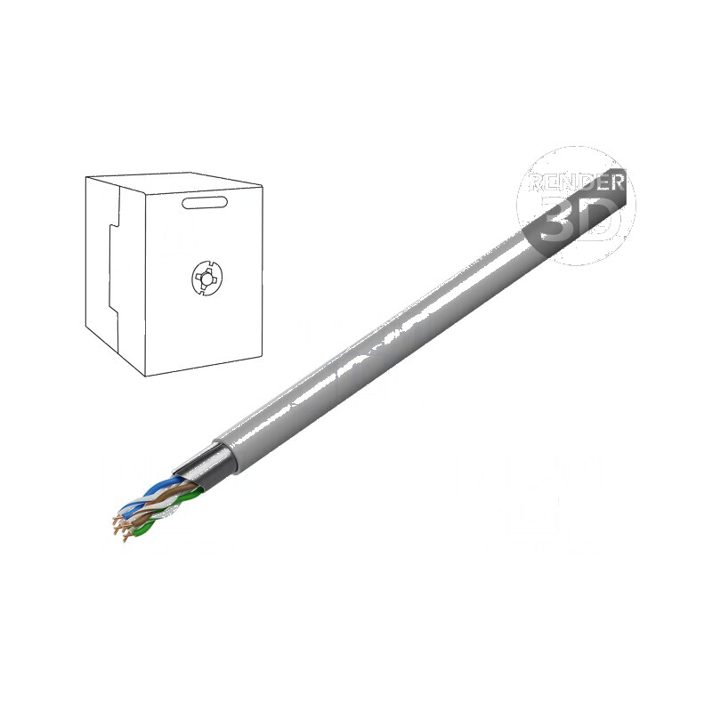 Cablu F/UTP 5e 4x2x0,5mm Cu PVC gri 305m Ø5,6mm | Electronic-mag.ro | Componente Electronice Cablu F/UTP 5e 4x2x0,5mm Cu PVC gri 305m Ø5,6mm | Electronic-mag.ro | Componente Electronice