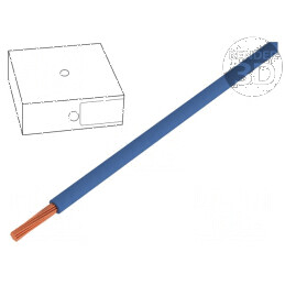 Cablu H07V-K 2,5mm² PVC albastru închis 450V/750V | Electronic-mag.ro | Componente Electronice