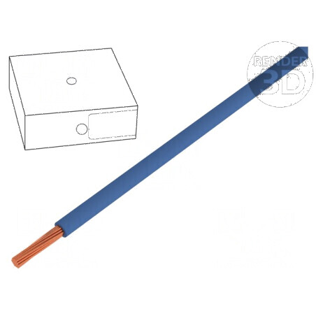 Cablu H07V-K 2,5mm² PVC albastru închis 450V/750V | Electronic-mag.ro | Componente Electronice