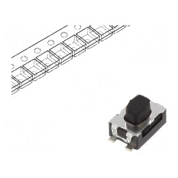 Microîntrerupător TACT SPST-NO 0,05A/32VDC SMT KMR7 | Electronic-mag.ro | Componente Electronice