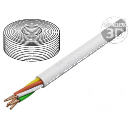 Cablu YTDY 6x0,5mm rotund sârmă Cu PVC alb 0,5mm | Electronic-mag.ro | Componente Electronice