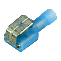 Terminal plat 6,35mm mamă 0,8mm 1,3÷2mm2 crimpat izolată | Electronic-mag.ro | Componente Electronice