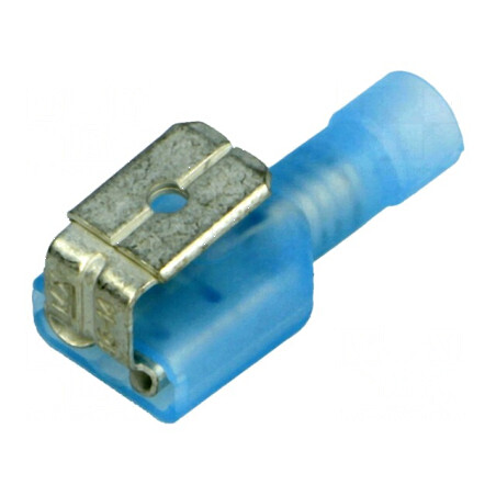 Terminal plat 6,35mm mamă 0,8mm 1,3÷2mm2 crimpat izolată | Electronic-mag.ro | Componente Electronice
