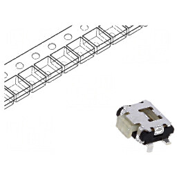 Microîntrerupător TACT SPST-NO 0,05A 12VDC SMT Poz: 2 | Electronic-mag.ro | Componente Electronice