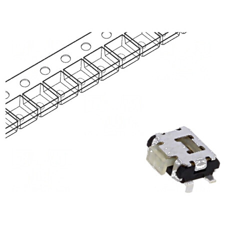 Microîntrerupător TACT SPST-NO 0,05A 12VDC SMT Poz: 2 | Electronic-mag.ro | Componente Electronice