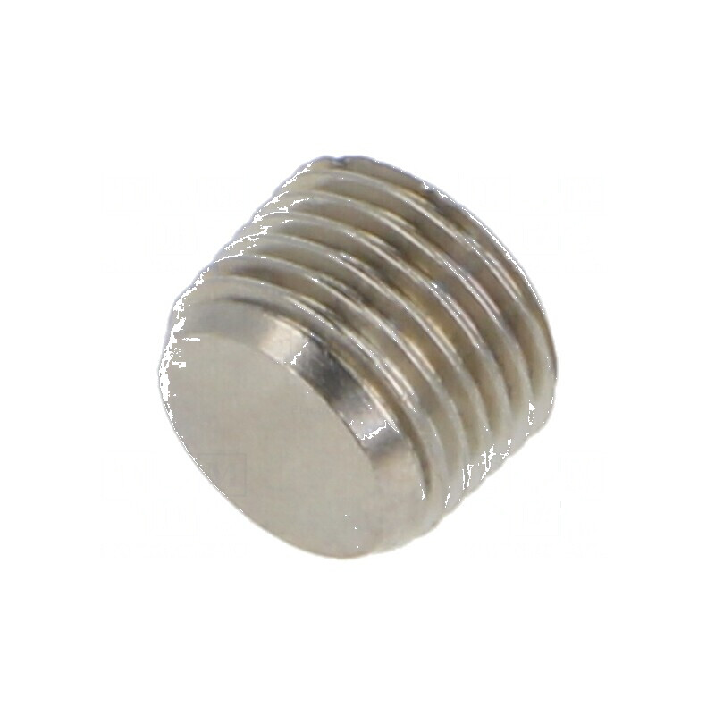 Dop filetat R 1/8 exterior alamă nichelată 7,5mm | Electronic-mag.ro | Componente Electronice