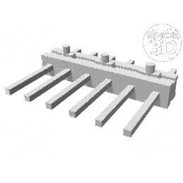 Conector AMPMODU MOD II tată 6 pini THT | Electronic-mag.ro | Componente Electronice