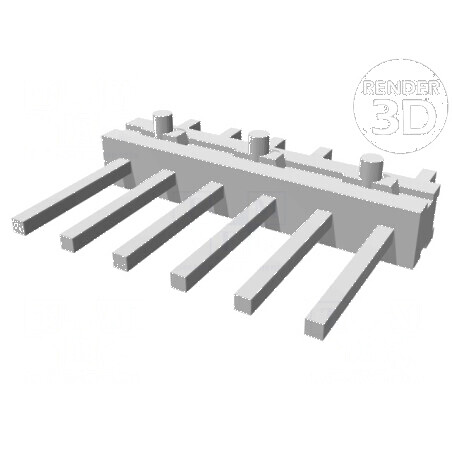 Conector AMPMODU MOD II tată 6 pini THT | Electronic-mag.ro | Componente Electronice