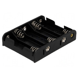 Suport baterii AA R6 tip 6F22 negru - 5 unități | Electronic-mag.ro | Componente Electronice