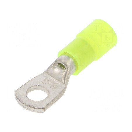 Inelar tubular M5 Ø 5,2mm pentru cablu cupru 4÷6mm2 crimpat | Electronic-mag.ro | Componente Electronice