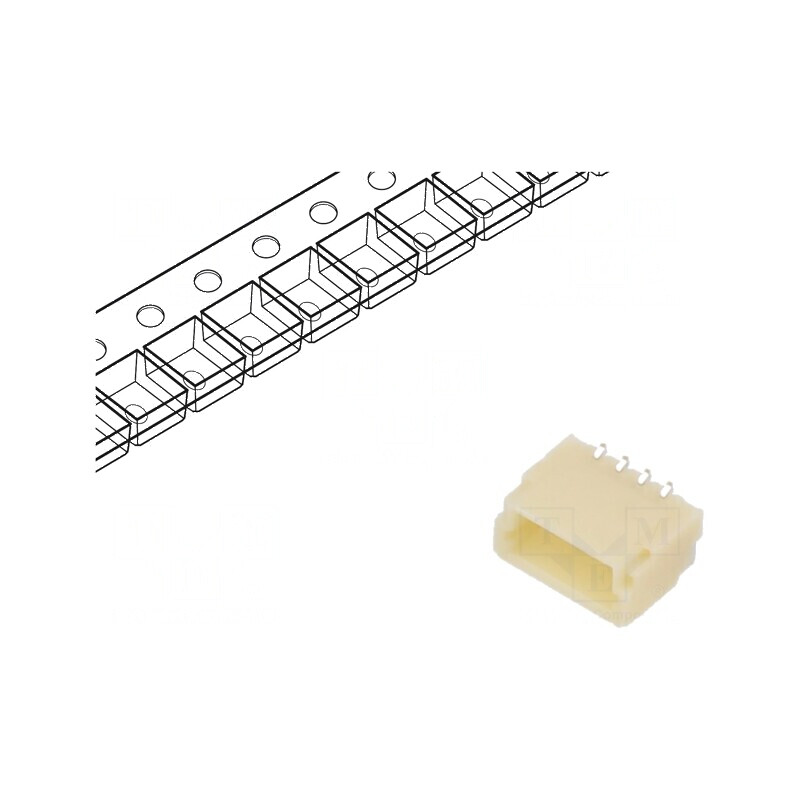 Conector cablu-placă soclu tată SH,SR 1mm PIN 4 SMT 50V 1A | Electronic-mag.ro | Componente Electronice