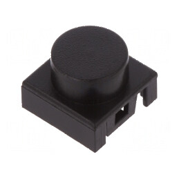 Tastă neagră Ø8mm pentru dispozitive electronice | Electronic-mag.ro | Componente Electronice