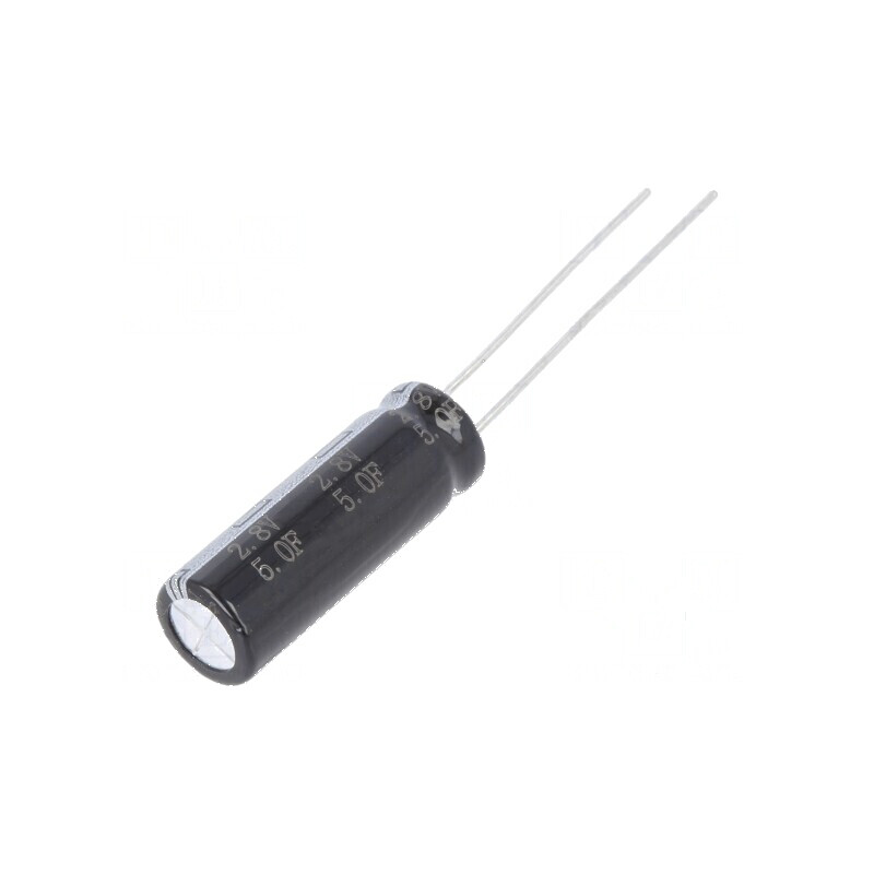 Supercondensator THT 5F 2.8V 24mm Ø8mm -40°C la +65°C | Electronic-mag.ro | Componente Electronice
