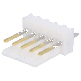 Conector cablu-placă soclu tată KK 254 2,54mm 5 PIN THT alb | Electronic-mag.ro | Componente Electronice