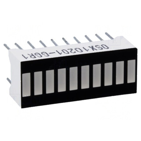 Afișaj LED riglă verde și roșie 25,5x10,2x7,9mm | Electronic-mag.ro | Componente Electronice