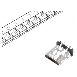 Conector USB B Micro THT 5 PIN 1,8A USB 2.0 | Electronic-mag.ro | Componente Electronice