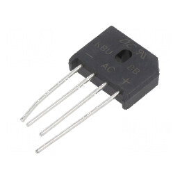 Punte Redresoare Monofazată Urmax 100V 8A 175A | Electronic-mag.ro | Componente Electronice