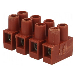 Regletă conexiuni terminale cu șurub 2,5mm² 250V 4 piste | Electronic-mag.ro | Componente Electronice