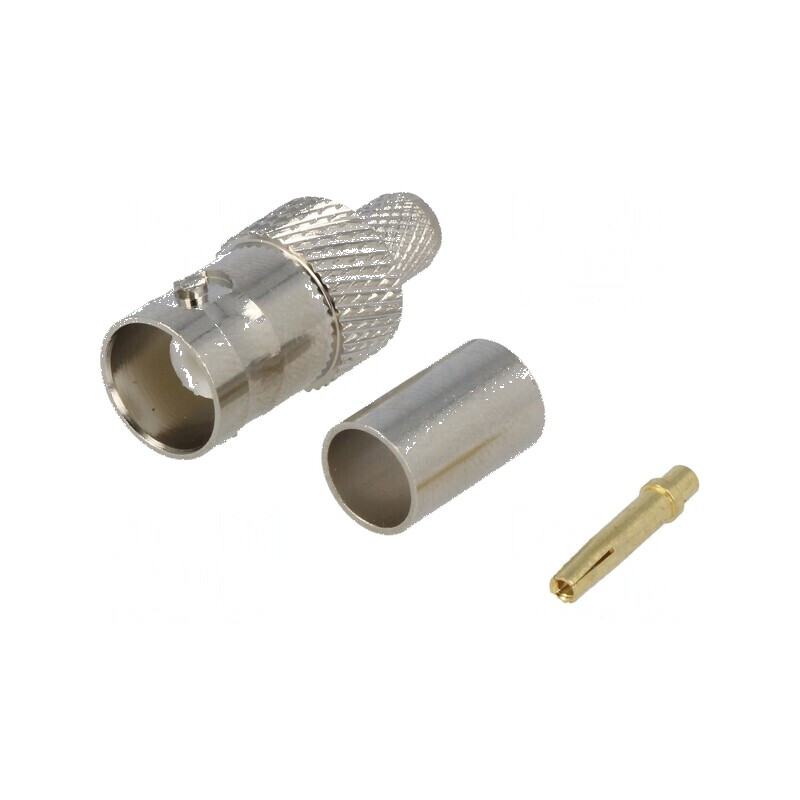 Conector BNC mamă drept 75Ω RG59 crimpat | Electronic-mag.ro | Componente Electronice Conector BNC mamă drept 75Ω RG59 crimpat | Electronic-mag.ro | Componente Electronice