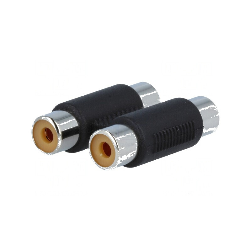 Adaptor RCA mono dublu x2 - soclu pe ambele părţi | Electronic-mag.ro | Componente Electronice