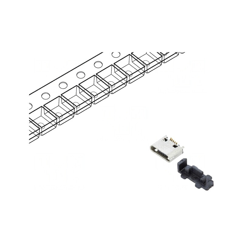 Conector USB B Micro Soclu SMT PIN 5 Verticale USB 2.0 1.8A | Electronic-mag.ro | Componente Electronice Conector USB B Micro Soclu SMT PIN 5 Verticale USB 2.0 1.8A | Electronic-mag.ro | Componente Electronice