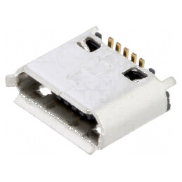 Conector USB B Micro Soclu SMT 5 PIN Vertical USB 2.0 1,8A | Electronic-mag.ro | Componente Electronice