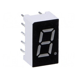 Afișaj LED 7 segmente 7,62mm 0,3 Nr.car: 1 ambră 40mcd | Electronic-mag.ro | Componente Electronice