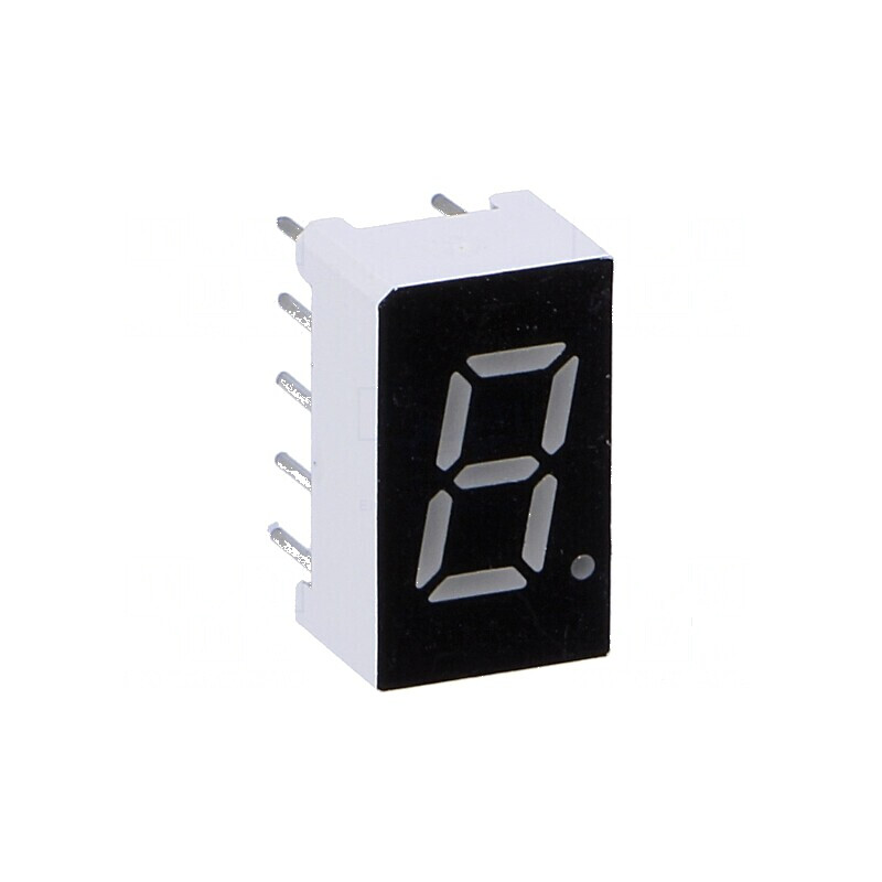 Afișaj LED 7 segmente 7,62mm 0,3 Nr.car: 1 ambră 40mcd | Electronic-mag.ro | Componente Electronice
