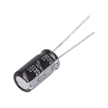 Condensator electrolitic THT 330uF 25V 8x15mm ±20% 10000h | Electronic-mag.ro | Componente Electronice