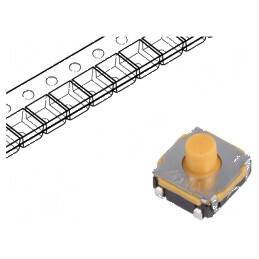 Microîntrerupător TACT SPST-NO 0,05A/32VDC SMT | Electronic-mag.ro | Componente Electronice