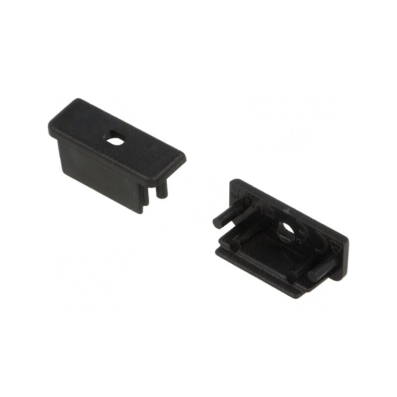 Obturator LED profil negru 2 buc ABS cu orificiu | Electronic-mag.ro | Componente Electronice