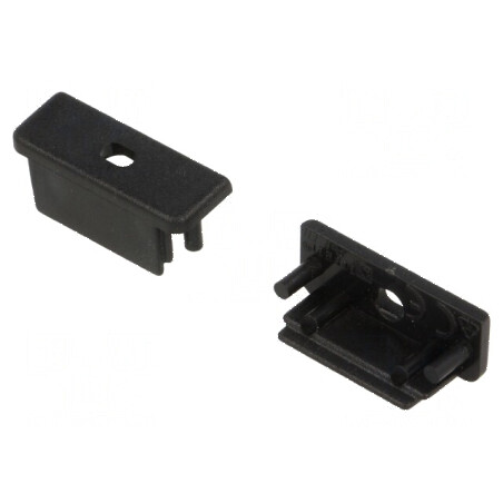 Obturator LED profil negru 2 buc ABS cu orificiu | Electronic-mag.ro | Componente Electronice