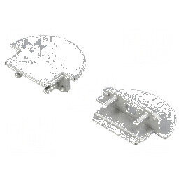 Obturator LED profil argintie 2 buc ABS cu orificiu | Electronic-mag.ro | Componente Electronice