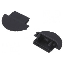 Obturator LED profil negru 2 buc ABS cu orificiu | Electronic-mag.ro | Componente Electronice