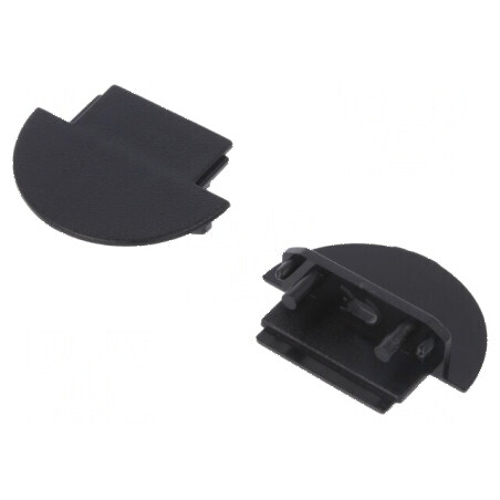 Obturator LED profil negru 2 buc ABS cu orificiu | Electronic-mag.ro | Componente Electronice