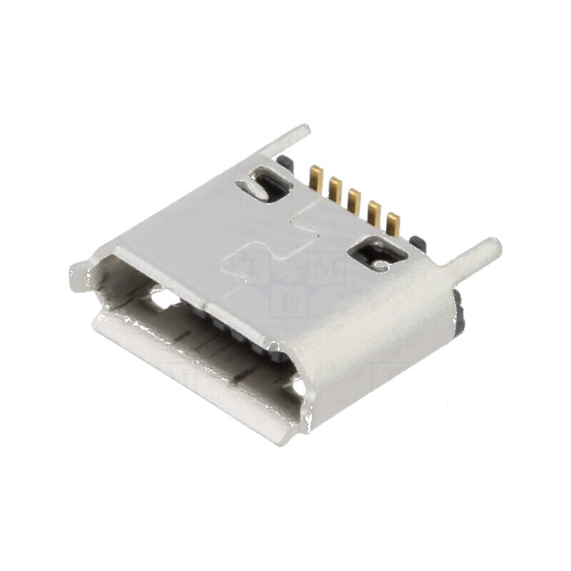 Conector USB B Micro Soclu SMT PIN 5 Verticale USB 2.0 1.8A | Electronic-mag.ro | Componente Electronice